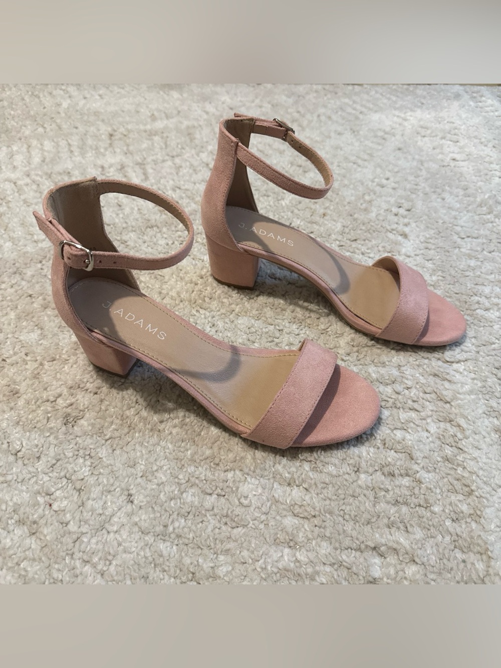Daisy Mauve Pink Suede Block Heel Sandals